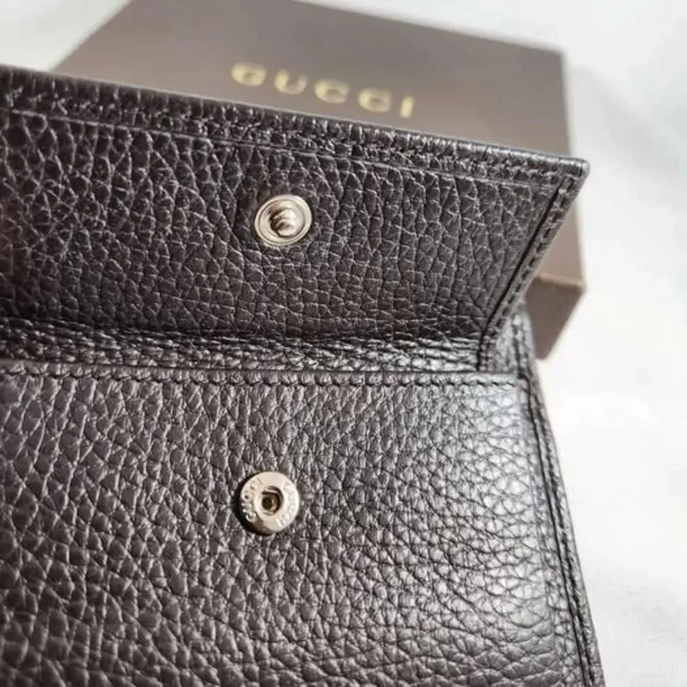 Gucci Bifold Wallet Dark Brown Canvas Monogram
